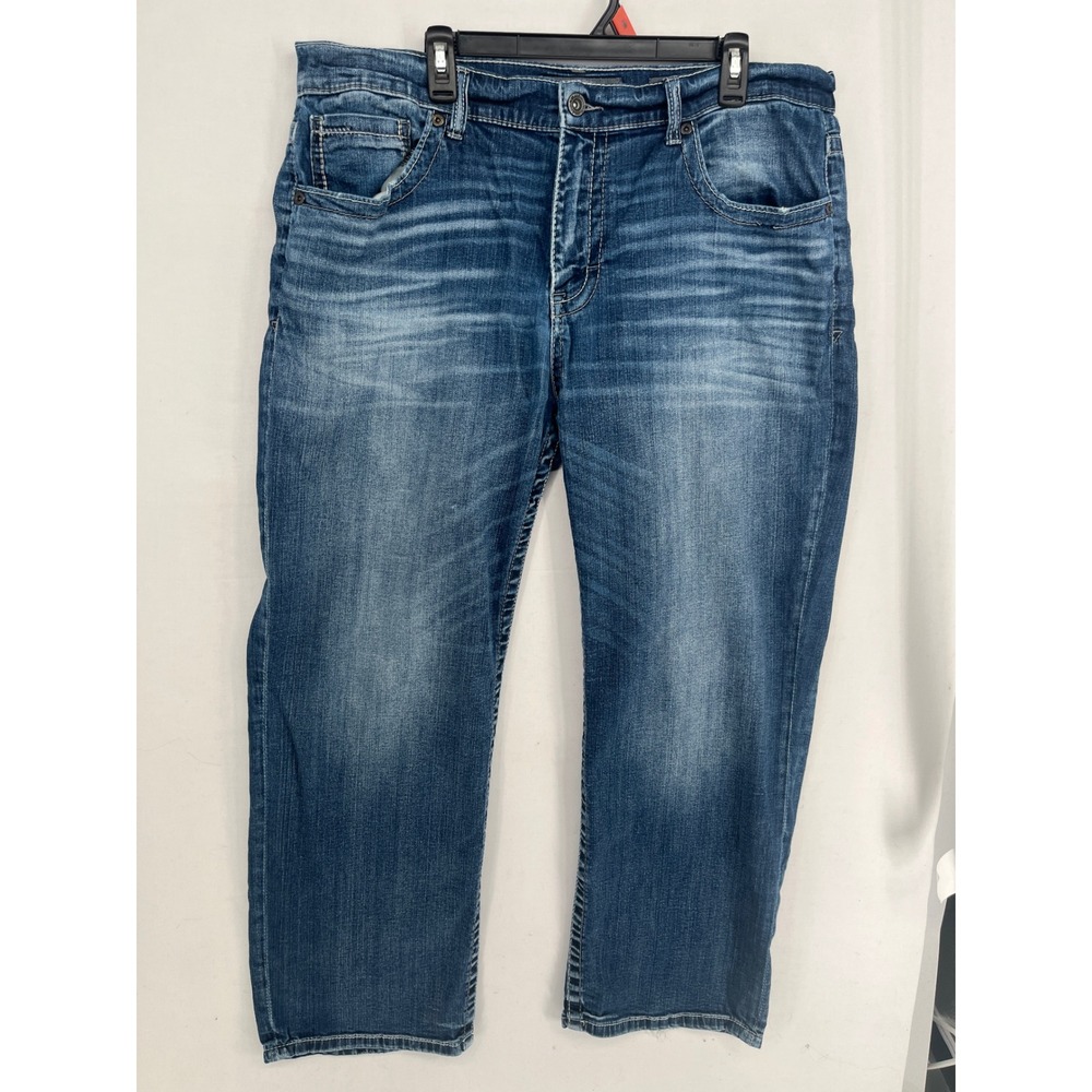 BKE Seth Straight Leg Jeans Mens 40S Medium Wash Blue Denim 40x30